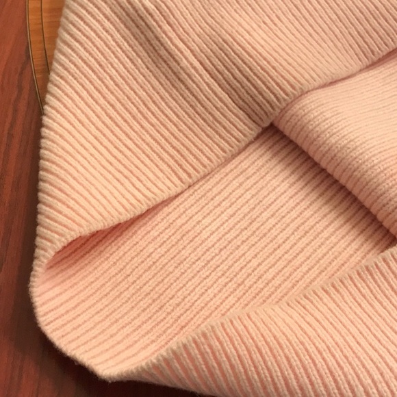 LoveShackFancy Bellini wool blend knit ribbed Pink long sleeve mini Dress Sz.XS. - Picture 15 of 16